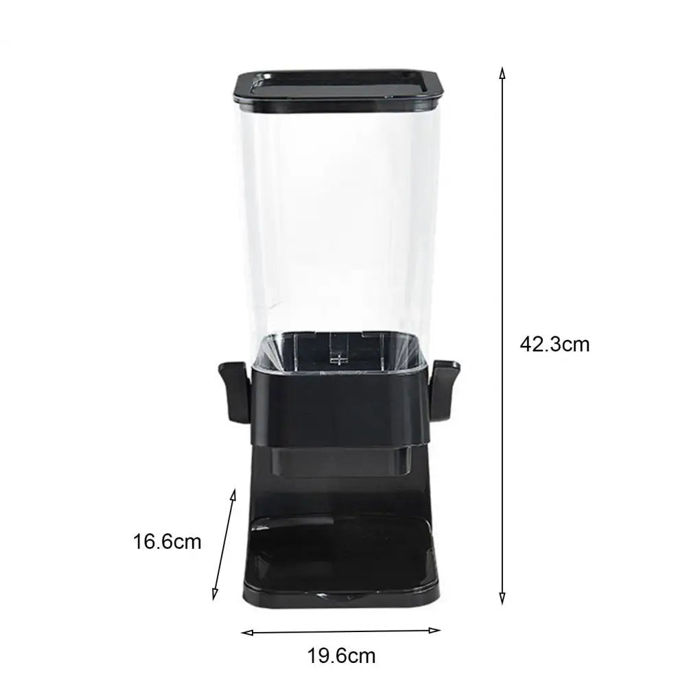 5.5L Cereal Dispenser Sealed Lid Transparent Box Moisture Proof Dust-proof Reusable Dried Food Rice Grain Nut Container