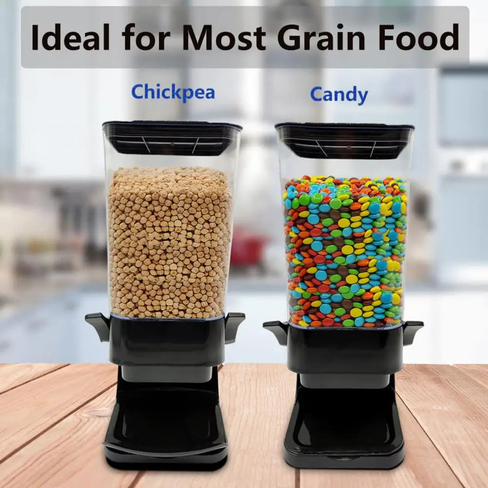 5.5L Cereal Dispenser Sealed Lid Transparent Box Moisture Proof Dust-proof Reusable Dried Food Rice Grain Nut Container
